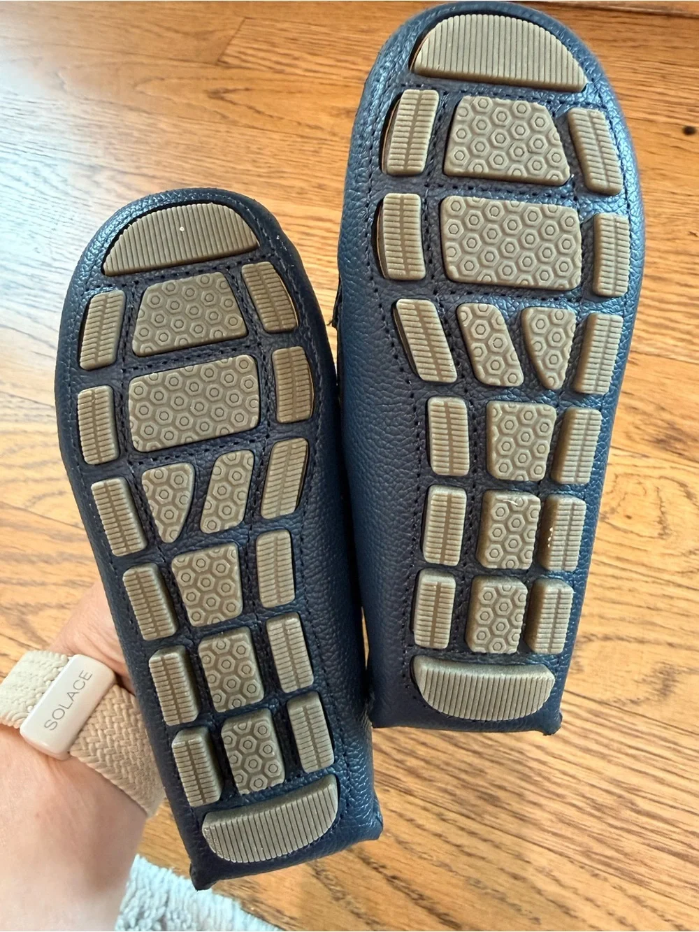 Janie and Jack Navy Leather Toddler Loafers